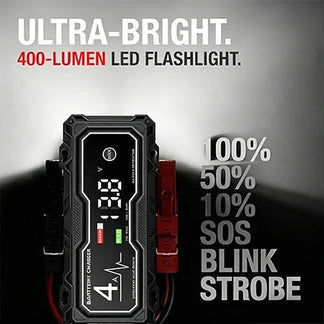 Jump Starter - 10L Gas/8L Diesel, Smart Charger &Power Bank
