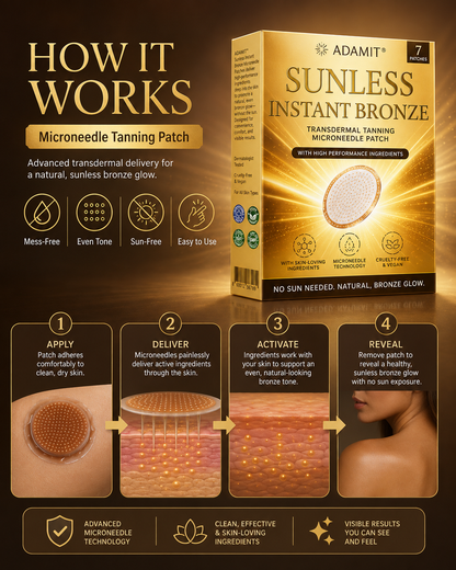 ADAMIT® Sunless Instant Bronze Tanning Microneedle Patch