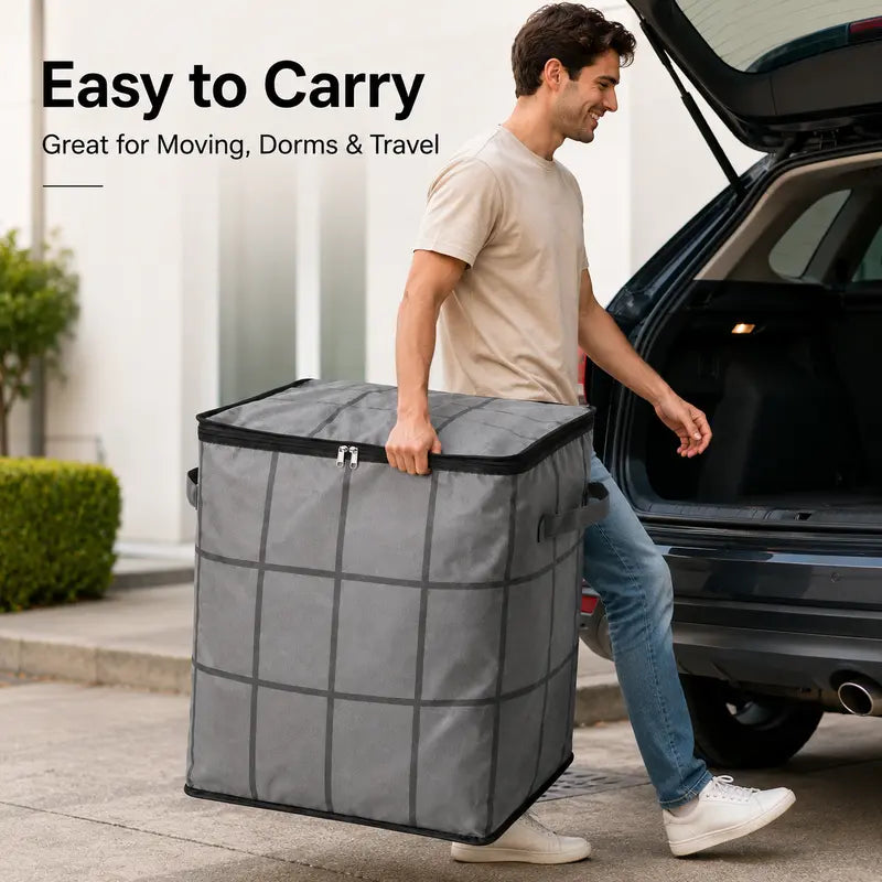 Reinforced handle storage bag detail