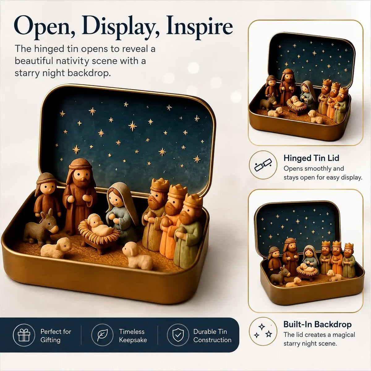 Mini Nativity Scene Keepsake Tin – product photo 8