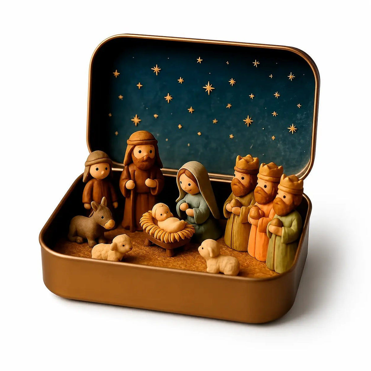 Mini Nativity Scene Keepsake Tin – product photo 5