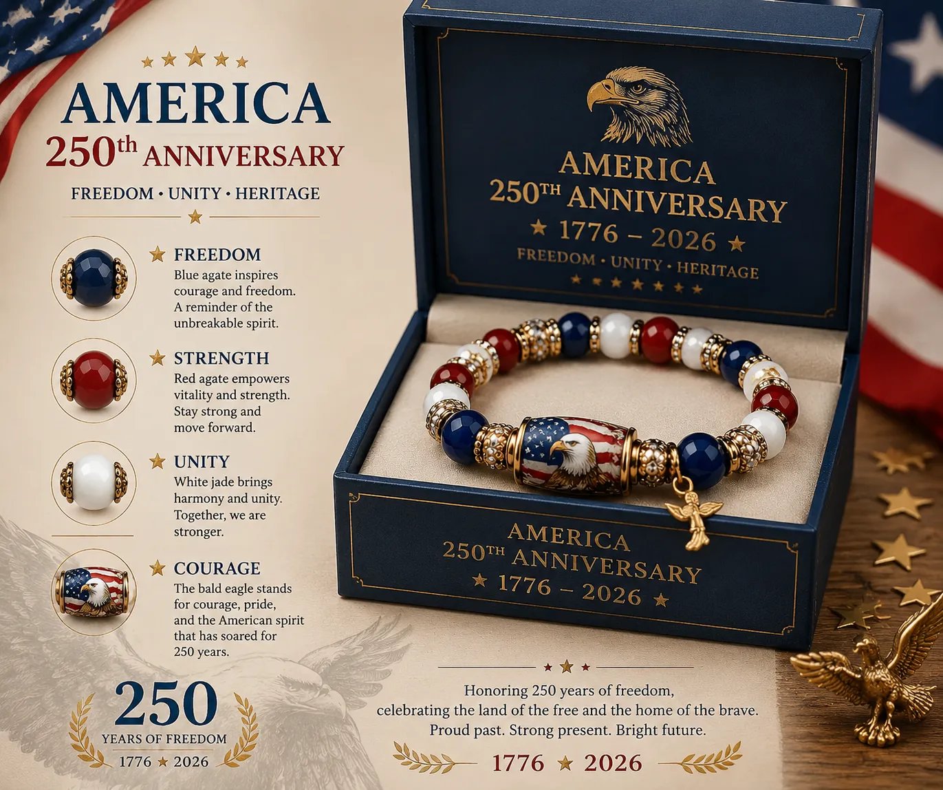 🔥LAST DAY 50% OFF - 🇺🇸 Celebrate Freedom & Honor 💎 | USA 250th Anniversary Limited Edition Collection ✨