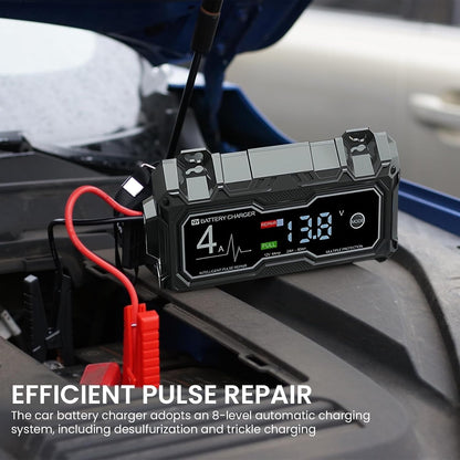 Jump Starter - 10L Gas/8L Diesel, Smart Charger &Power Bank