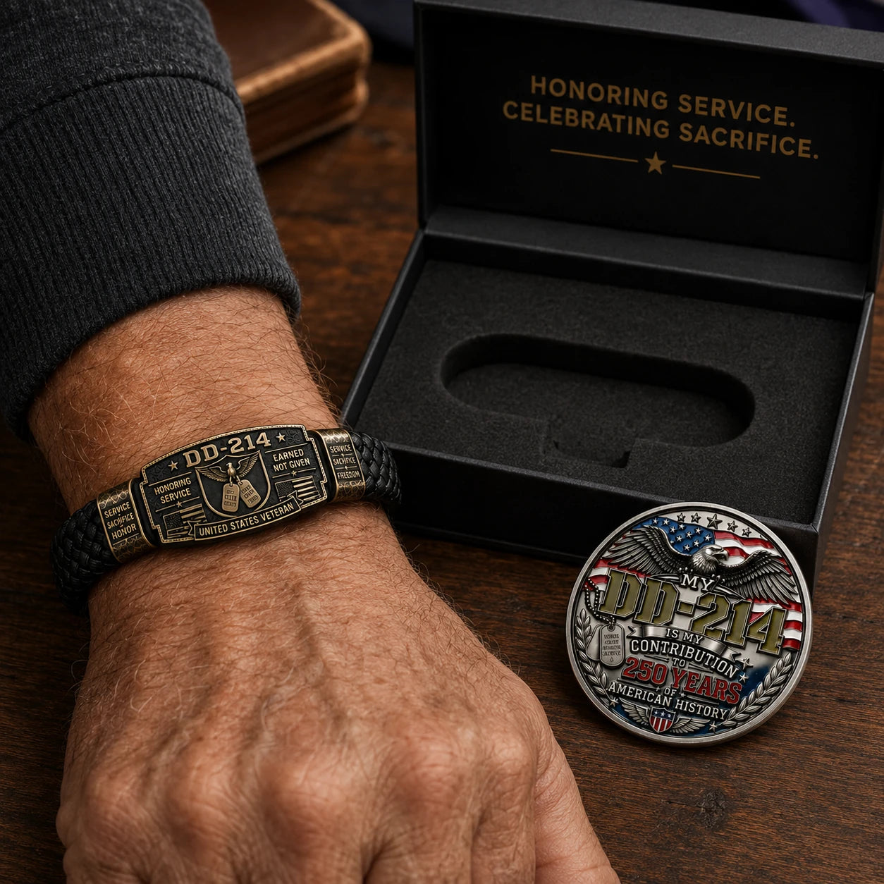 🔥 Limited-Time Sale-dd214-bracelet-coin-custom