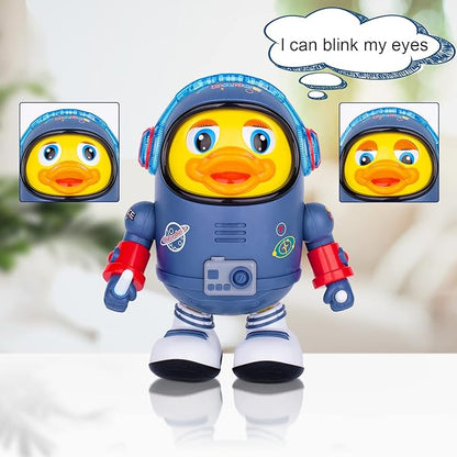 Electric Space Duck: Interactive Walking & Dancing Toy with Dazzling Lights and Fun Sounds for Toddlers