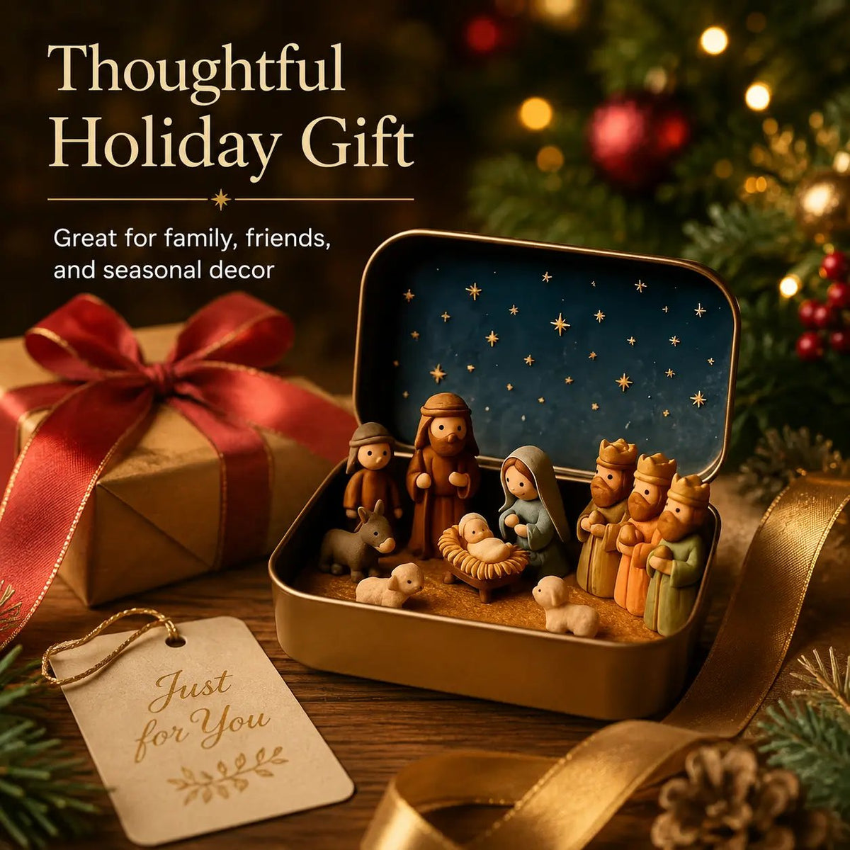 Mini Nativity Scene Keepsake Tin – product photo 4