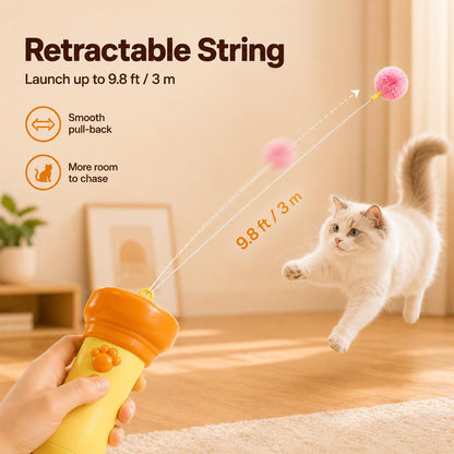 2026 New Interactive Automatic Retractable Cat Teaser