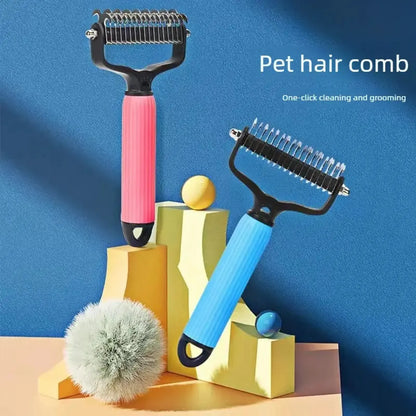 ✨HOT SALE🔥Dual-Sided Pet Grooming Comb for Dogs & Cats