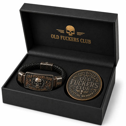 🔥 Limited-Time Sale-Old Guys Club Bracelet and Coin Set Gift Box