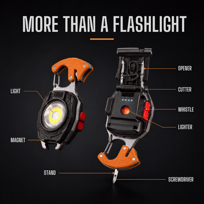 8-in-1 multifunctional keychain flashlight, gallery image 5